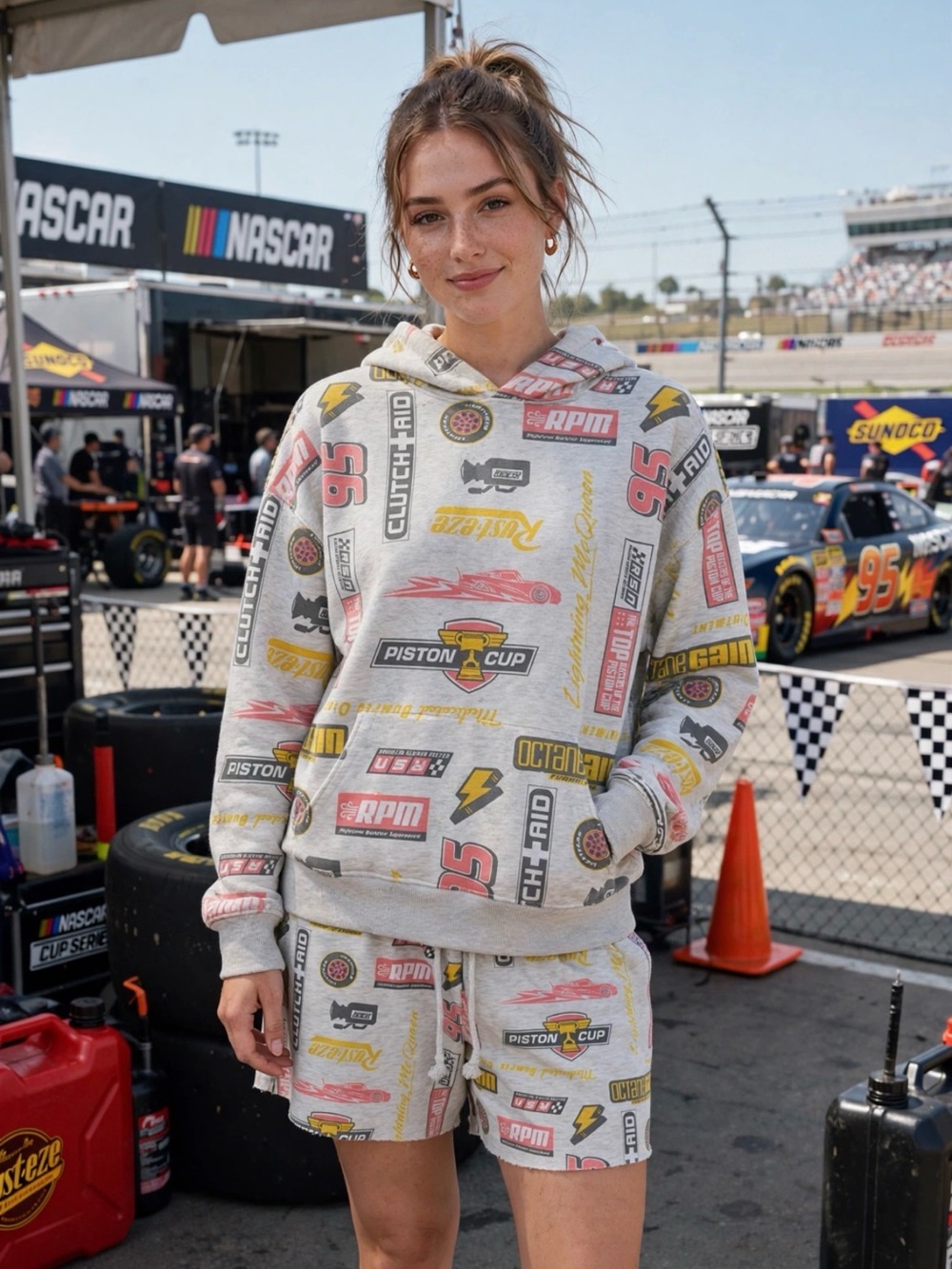 CARS 20 Year Anniversary Piston Cup Hoodie - Casual Pullover Sweatshirt
